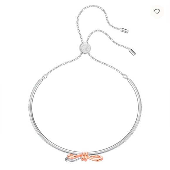 NEW Swarovski Lifelong Bow Bangle White Mixed Metal Finish - Picture 5 of 12